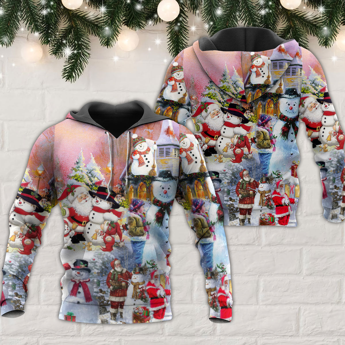 Winter Snowman Village Holiday Hoodie For Holiday Gatherings Winter Travel And Seasonal Gifting