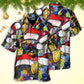 Colorful Christmas Dog Hawaiian Shirt Fabric Pattern Detail For Outdoor Gatherings