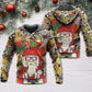 Hippie Christmas Santa Peace Love Hoodie For Seasonal Parties Casual Wear And Thoughtful Holiday Gifts