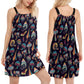 Hippie Mushroom Peaceful Spirit V-Neck Sleeveless Cami Dress For Outdoor Gatherings And Colorful Summer Style