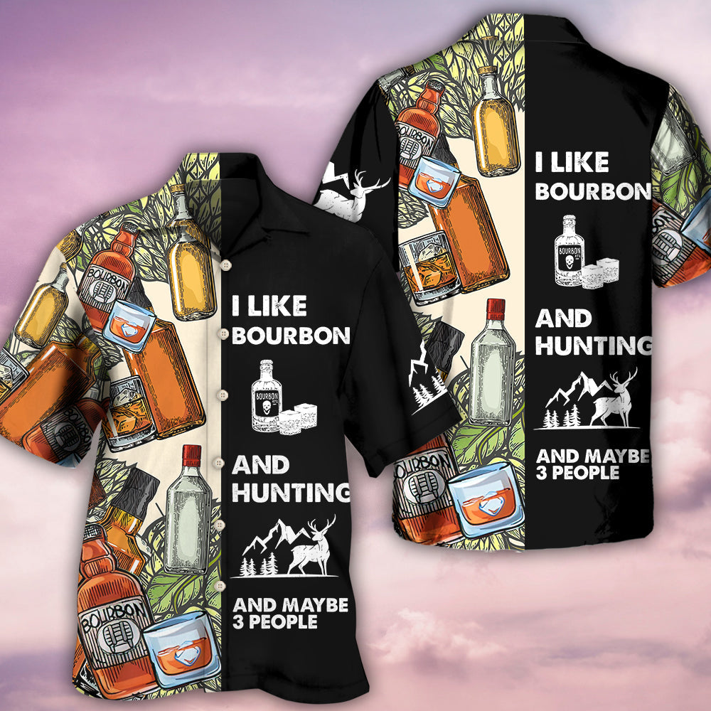 Wine Hunting Bourbon Hawaiian Shirt Artwork View For Weekend Travel And Beach Style