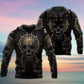 Golden Skull True King Hoodie For Alternative Fashion Events And Relaxed Everyday Wear