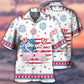 Flamingo Independence Day Star American Hawaiian Shirt For Coastal Adventures And Warm Weather Wear