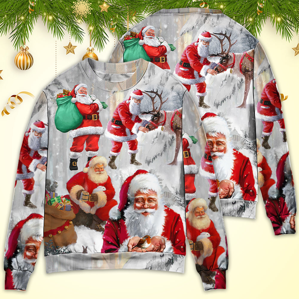 Christmas Santa Story Funny Sweater For Family Gatherings Winter Travel And Everyday Seasonal Comfort