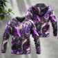 Purple Fantasy Dragon Skull Hoodie For Dark Themed Outfits Outdoor Trips And Casual Comfort