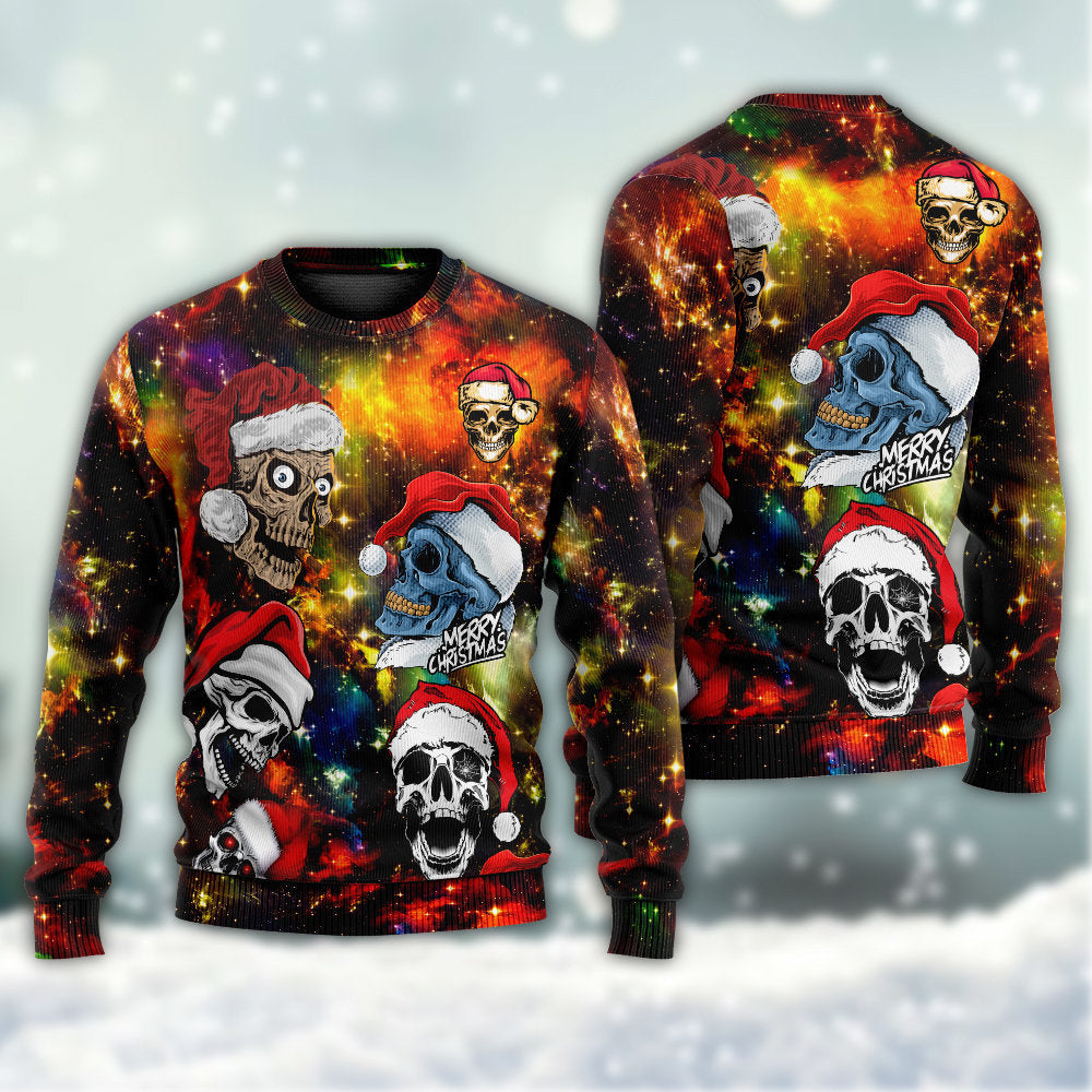 Skull Christmas Funny Sweater For Festive Parties Family Photos And Comfortable Seasonal Wear