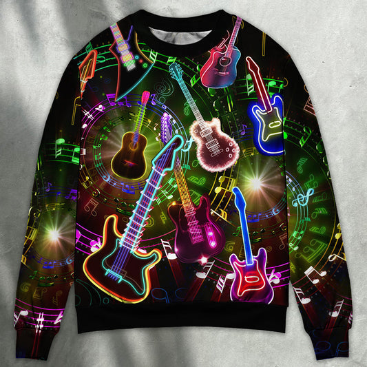 Guitar Music Enthusiast Sweater For Casual Wear Festivals Travel And Thoughtful Gifting