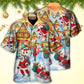 Christmas Santa Town Hawaiian Shirt Design View For Summer Travel