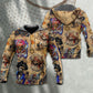 Pirate Skull Treasure Map Hoodie For Alternative Fashion Events And Relaxed Everyday Wear