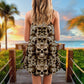 Skull Dark Inside Quote V-Neck Sleeveless Cami Dress For Gothic Events Vacations And Expressive Casual Outfits