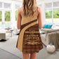 Vintage Drummer And Lady Art V-Neck Sleeveless Cami Dress For Vacations And Casual Warm Weather Wear