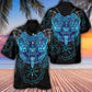 Blue Norse Warrior King Hawaiian Shirt For Coastal Adventures And Warm Weather Wear