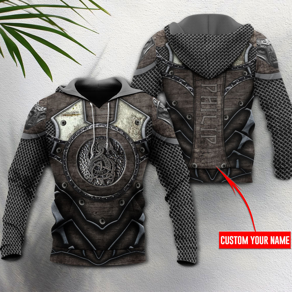 Blue Viking Blood Traditional Personalized Hoodie For Bold Streetwear Outdoor Trips And Mythology Enthusiasts
