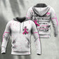 Pink Breast Cancer Awareness Ribbon Message Hoodie For Supportive Everyday Style Seasonal Events And Gifting