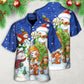 Festive Christmas Snowman Hawaiian Shirt Tropical Styling View For Thoughtful Gifting