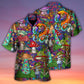Bohemian Mushroom Peace Hawaiian Shirt For Coastal Adventures And Warm Weather Wear