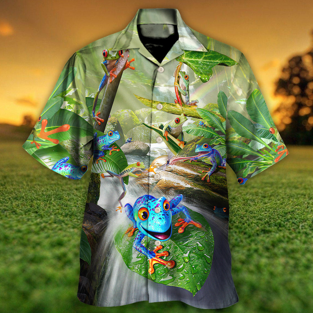 Frog Journey Begins Single Hop Hawaiian Shirt Artwork View For Resort Wear