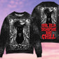 Black Cat Spooky Movie Night Sweater For Animal Lovers Casual Wear Holidays And Thoughtful Gifting