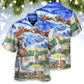Lighthouse Christmas Santa Hawaiian Shirt For Vacation Days And Relaxed Coastal Outings