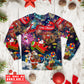 Santa Spreading Christmas Joy Long Sleeve Pajamas Set For Festive Sleepovers And Family Photos