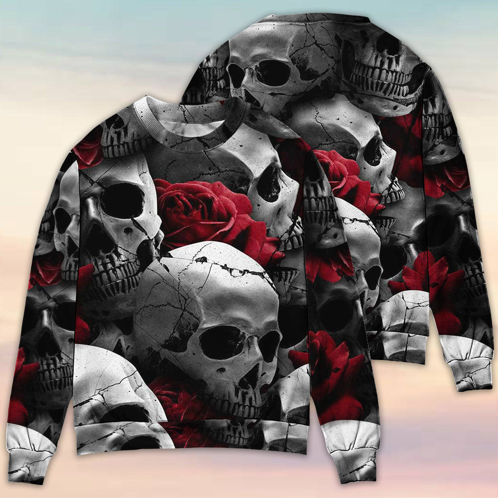 Skull Rose Fantasy Sweater For Alternative Outfits Seasonal Events And Everyday Comfort
