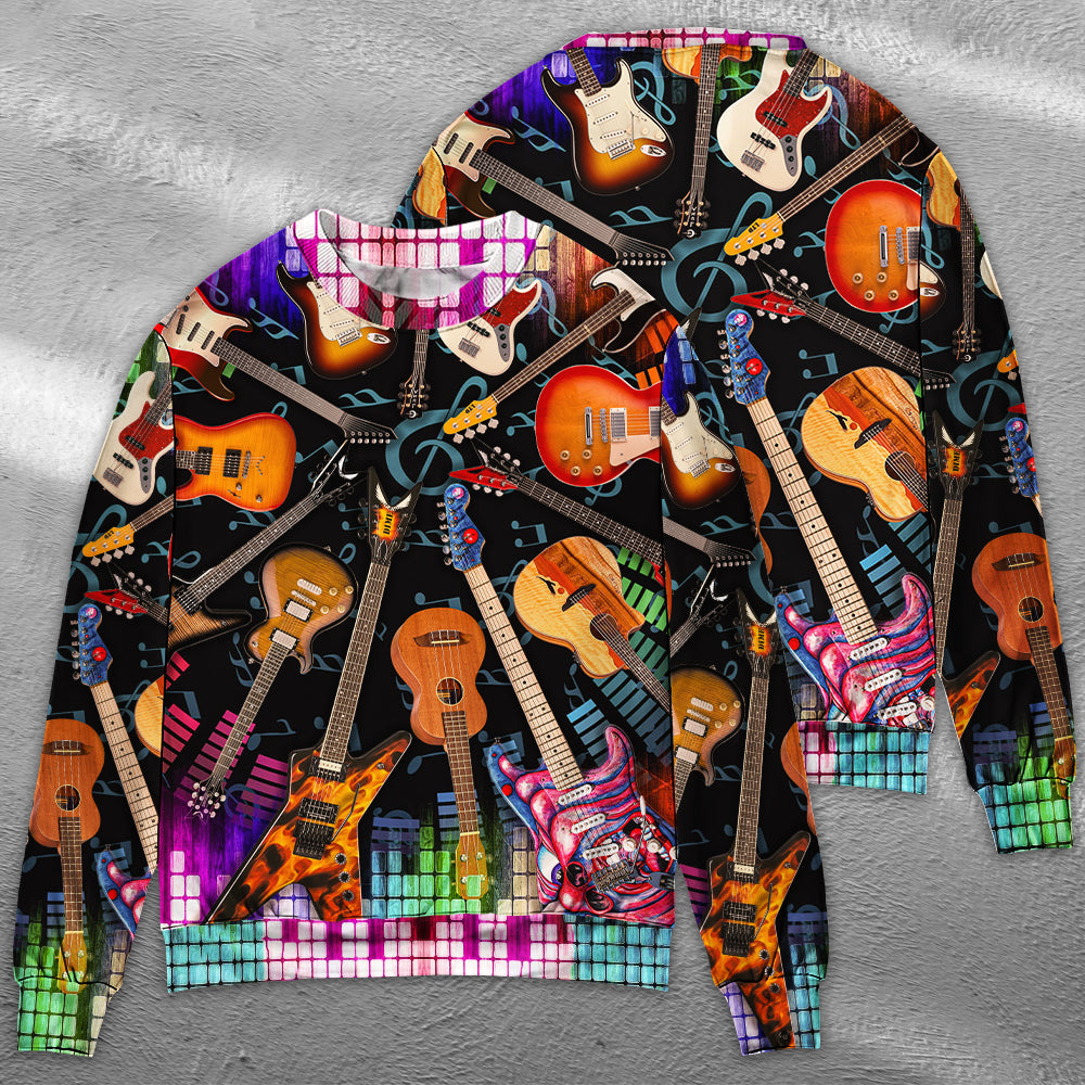 Guitar Music Sweater For Casual Wear Festivals Travel And Thoughtful Gifting