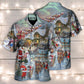 Christmas Year Santa Hawaiian Shirt Design View For Casual Outings