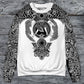 Viking Warrior Blood Black And White Sweater For Historical Fantasy Fans Holidays And Relaxed Daily Style