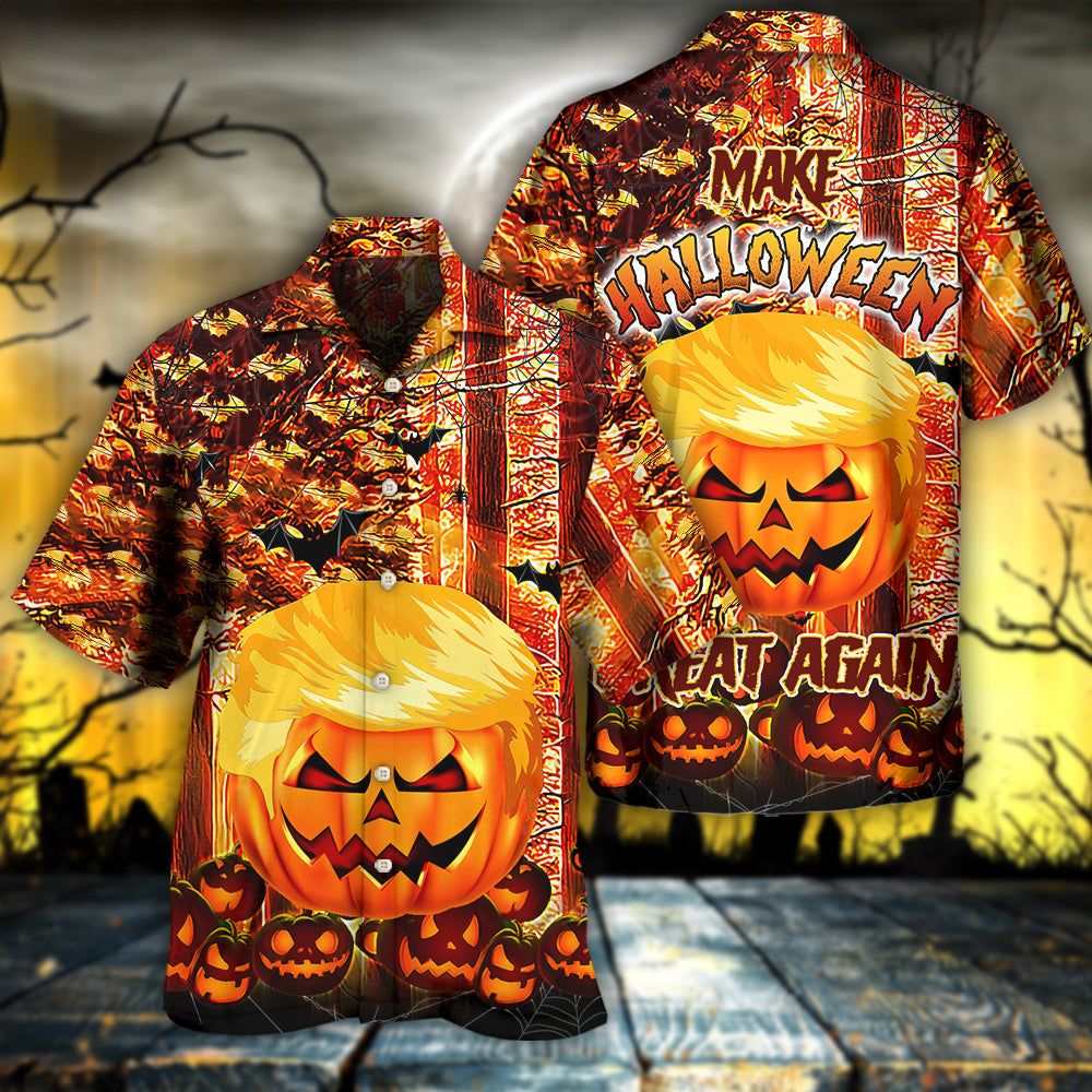 Halloween Great Again Hawaiian Shirt For Beach Parties And Weekend Getaways