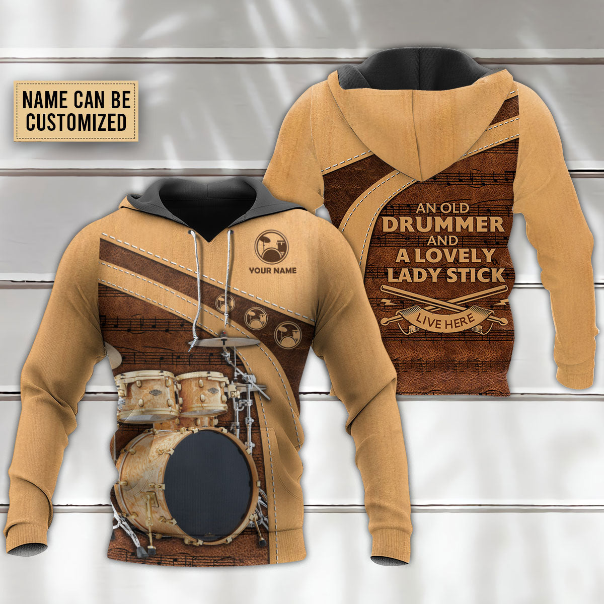 Old Drummer Lady Personalized Hoodie For Comfortable Daily Outfits Holidays And Casual Wear