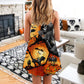 Halloween Bat Pumpkin Scary V-Neck Sleeveless Cami Dress For Costume Parties Festivals And Creative Casual Wear