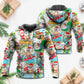 Christmas Santa Aloha Beach Vibe Hoodie For Holiday Parties Weekend Outings And Cheerful Gift Giving