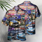Classic Car Show Hawaiian Shirt Artwork View For Weekend Travel And Beach Style