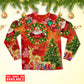 Santa Holiday Drink And Christmas Tree Long Sleeve Pajamas Set For Christmas Sleepwear And Family Lounging