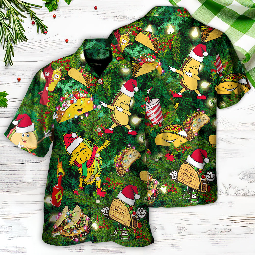 Funny Food Tacos Hawaiian Shirt Design View For Casual Summer Styling