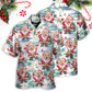 Summer Christmas Santa Beach Hawaiian Shirt Creative Print View For Warm Weather Events