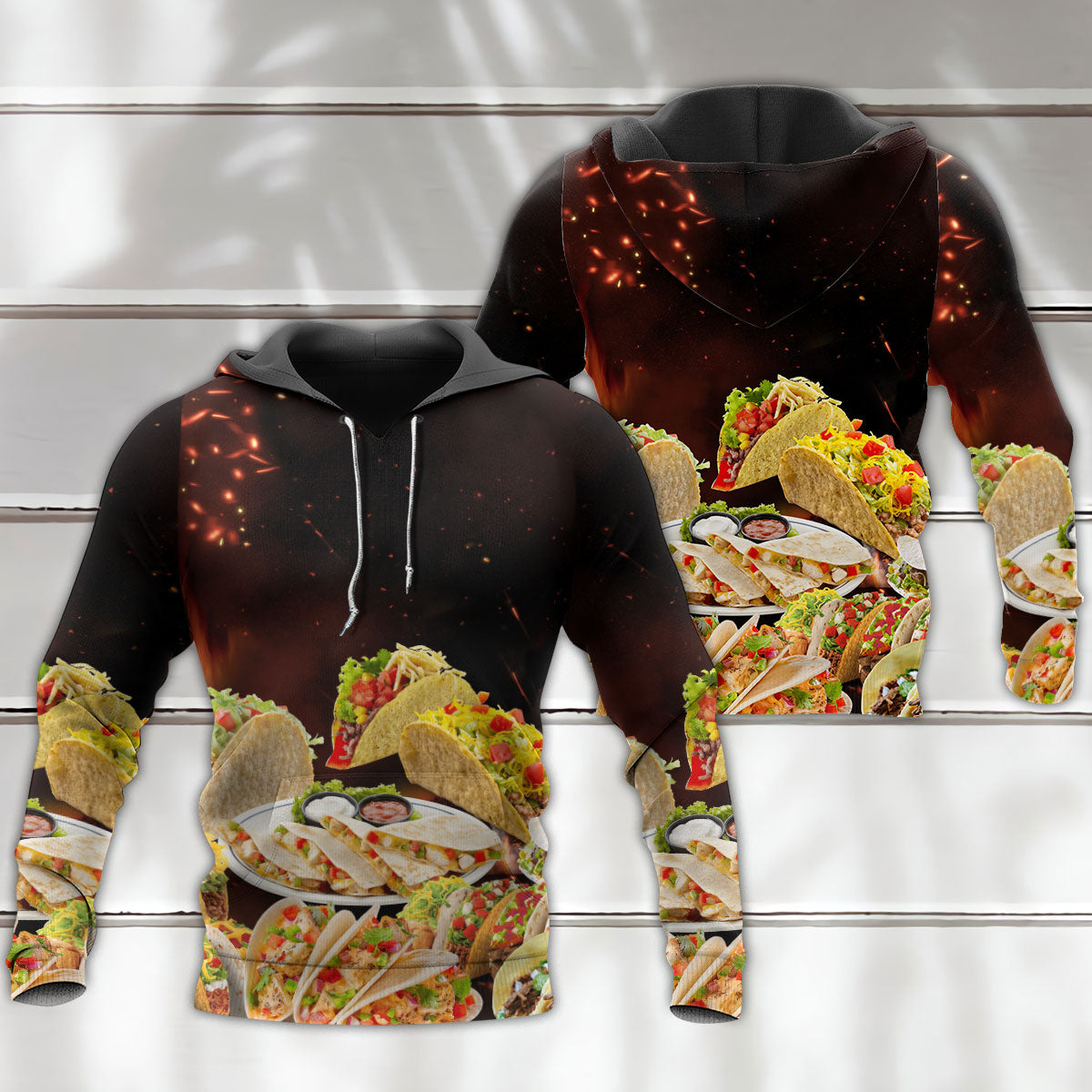 Tacos Fast Food Lover Hoodie For Relaxed Streetwear Weekend Travel And Everyday Style