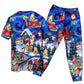 Festive Gnome Friends Christmas Short Sleeve Pajamas Set For Christmas Mornings And Relaxed Lounging