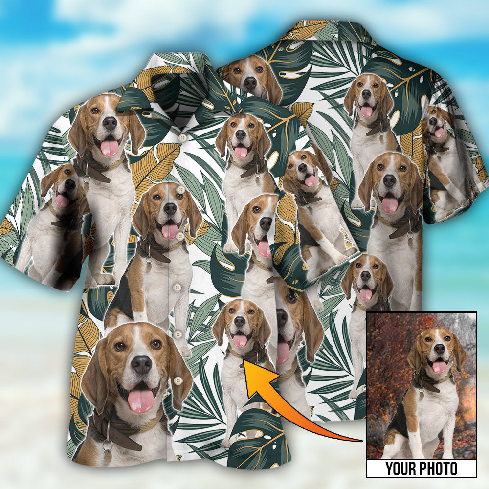 Dog Summer Aloha Custom Photo Hawaiian Shirt For Summer Events And Casual Outdoor Wear