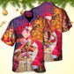 Festive Christmas Story Light Hawaiian Shirt Design Detail For Sunny Adventures And Casual Wear