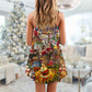 Santa Christmas Season Of Joy V-Neck Sleeveless Cami Dress For Festive Events And Casual Summer Styling