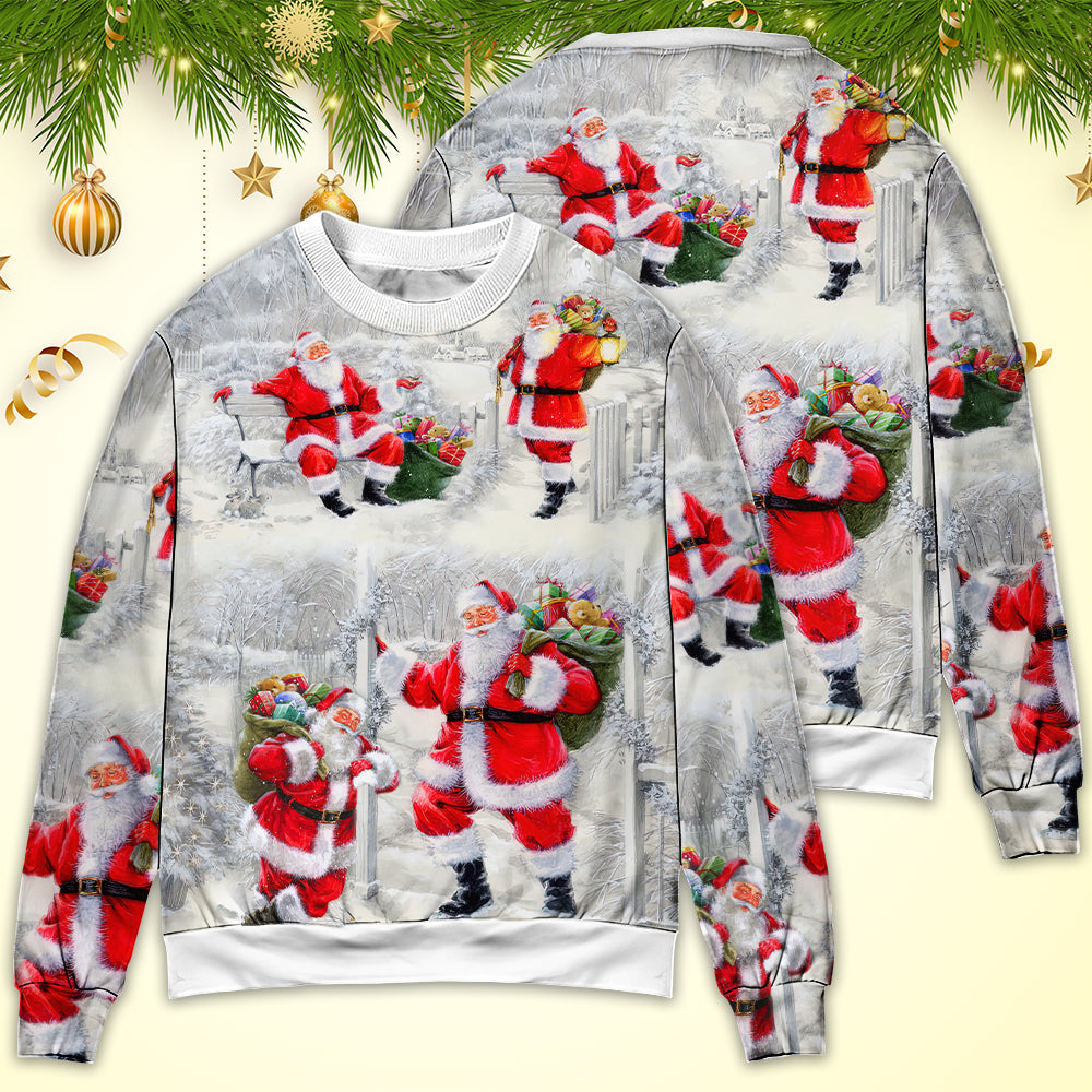 Christmas Santa Always With You Sweater For Festive Events Weekend Outings And Comfortable Winter Style