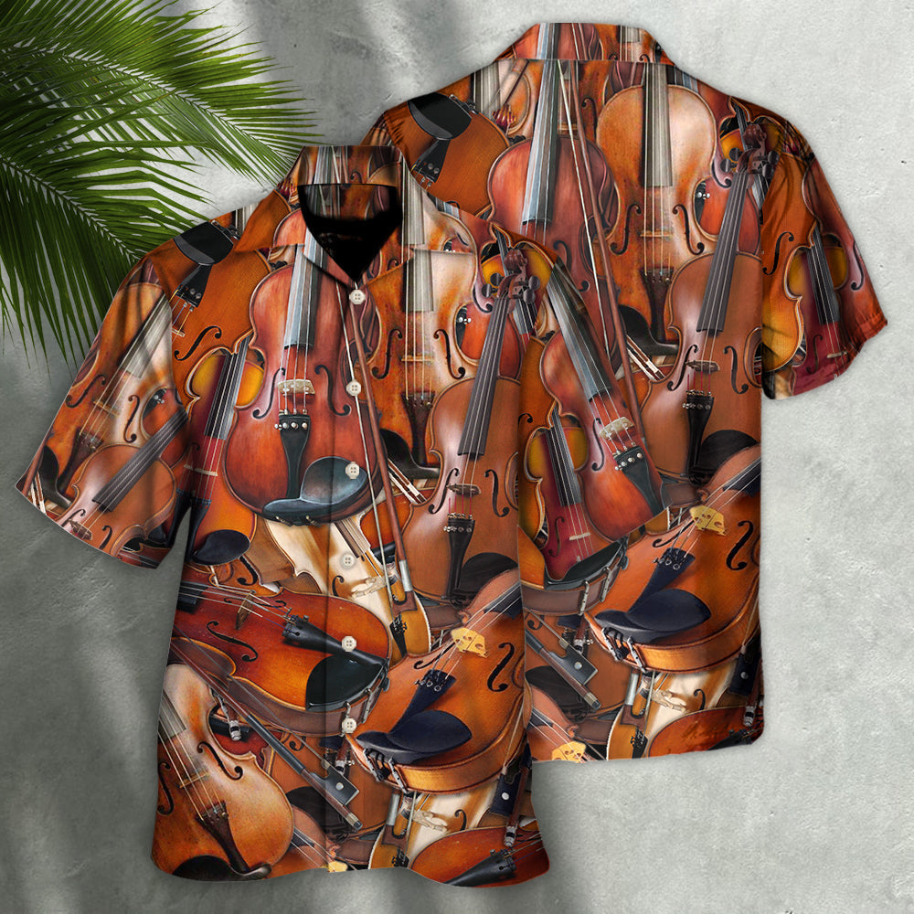 Violin Intelligent People Hawaiian Shirt Design View For Casual Summer Styling