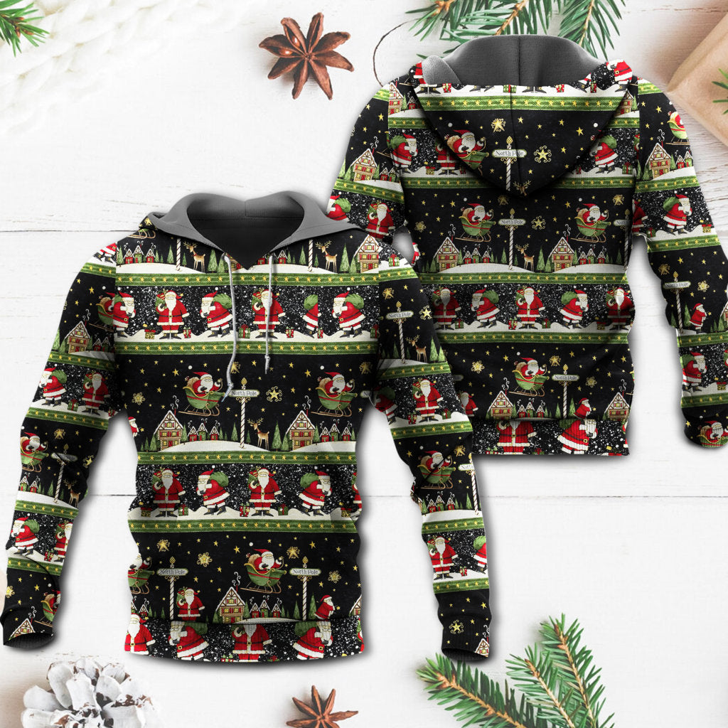 Santa Big Christmas Night Hoodie For Festive Family Moments Winter Wear And Holiday Gift Ideas