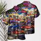Classic Car Muscle Service Hawaiian Shirt Pattern View For Lightweight Everyday Style