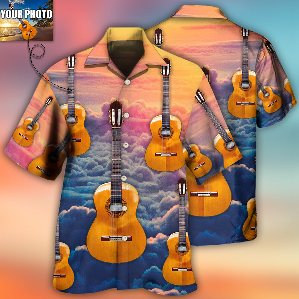 Guitar Various Custom Photo Hawaiian Shirt For Resort Getaways And Comfortable Summer Activities