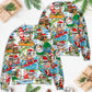 Christmas Santa Aloha Beach Vibe Sweater For Winter Parties Seasonal Adventures And Relaxed Everyday Styling