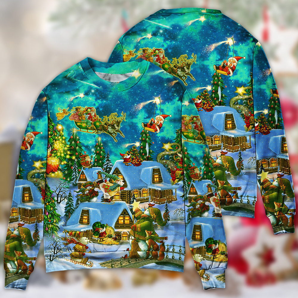 Christmas Magical Night Holiday Sweater For Winter Celebrations Family Events And Relaxed Seasonal Styling