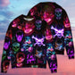 Skull Neon Happy Holiday Sweater For Winter Celebrations Family Events And Relaxed Seasonal Styling