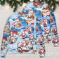 Santa And Snowman Christmas Holiday Sweater For Festive Family Events Casual Wear And Holiday Gift Giving